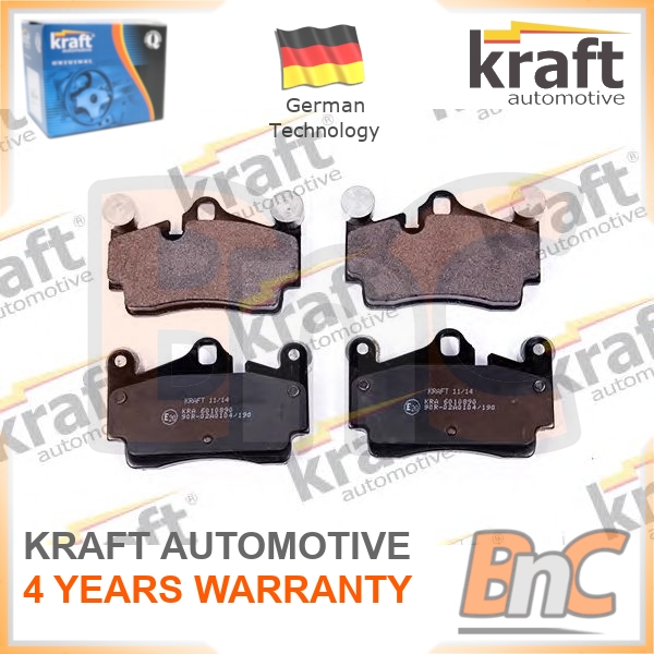 REAR DISC BRAKE PAD SET VW AUDI PORSCHE KRAFT AUTOMOTIVE OEM 7L0698451G ...